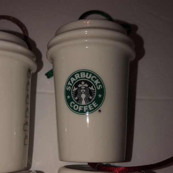 Starbucks Ornaments Lot-Starbucks Cups Ornaments 1971, 1992, 2011, 2011 Holiday - Picture 4 of 10